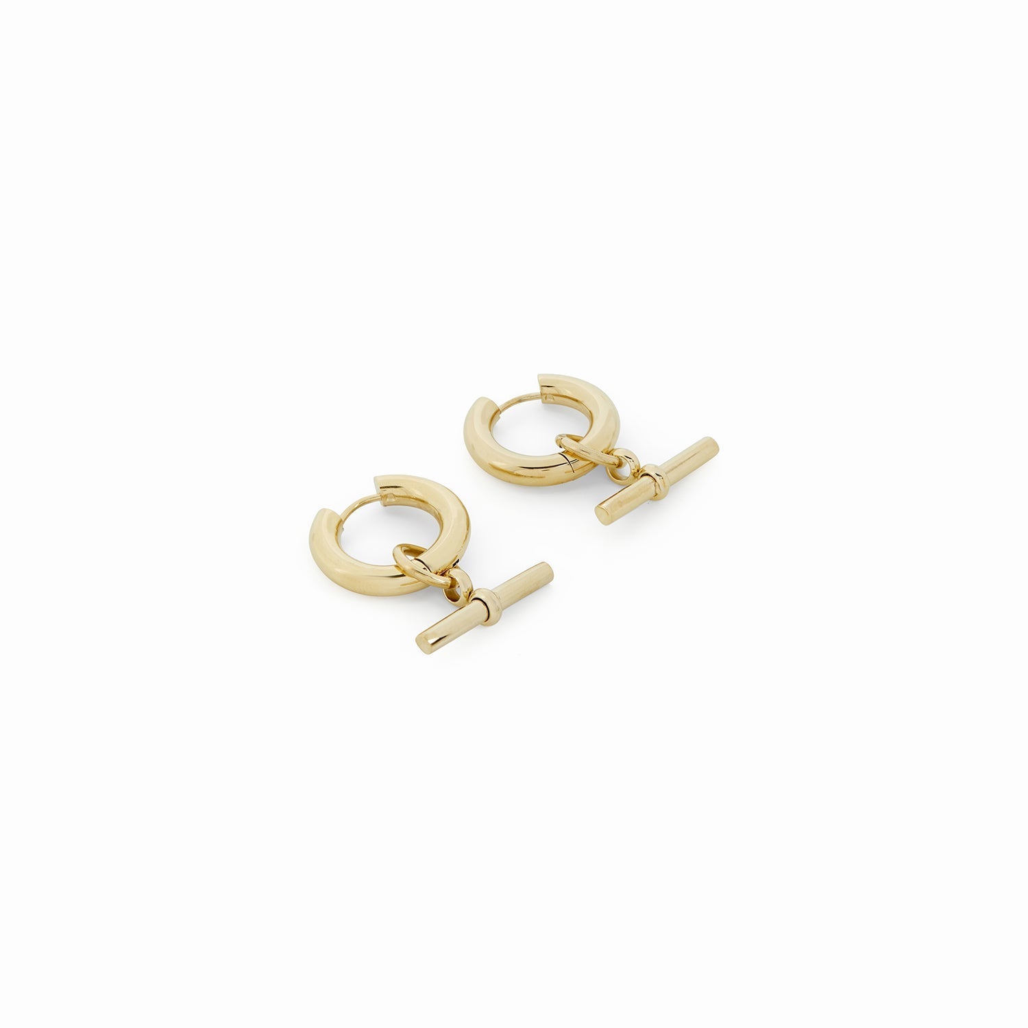 Brincos T-Bar Banhado a Ouro 18k - ByFirenzzi