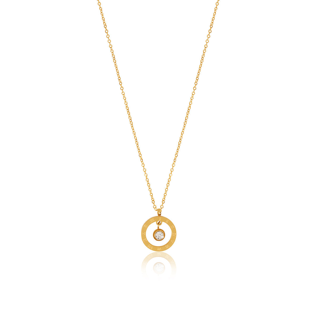 Colar de Números Romanos Banhado a Ouro 18k - ByFirenzzi