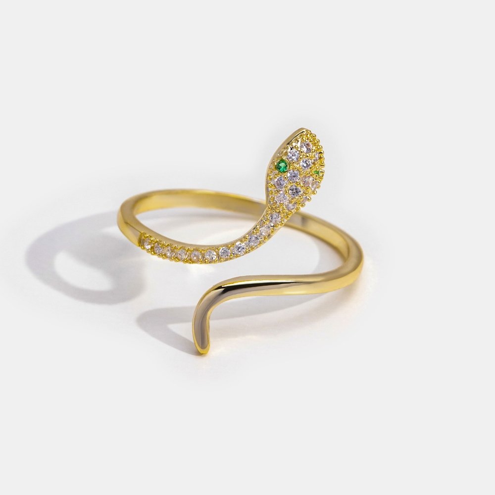 18k Gold-Plated Renewal Snake Ring – ByFirenzzi