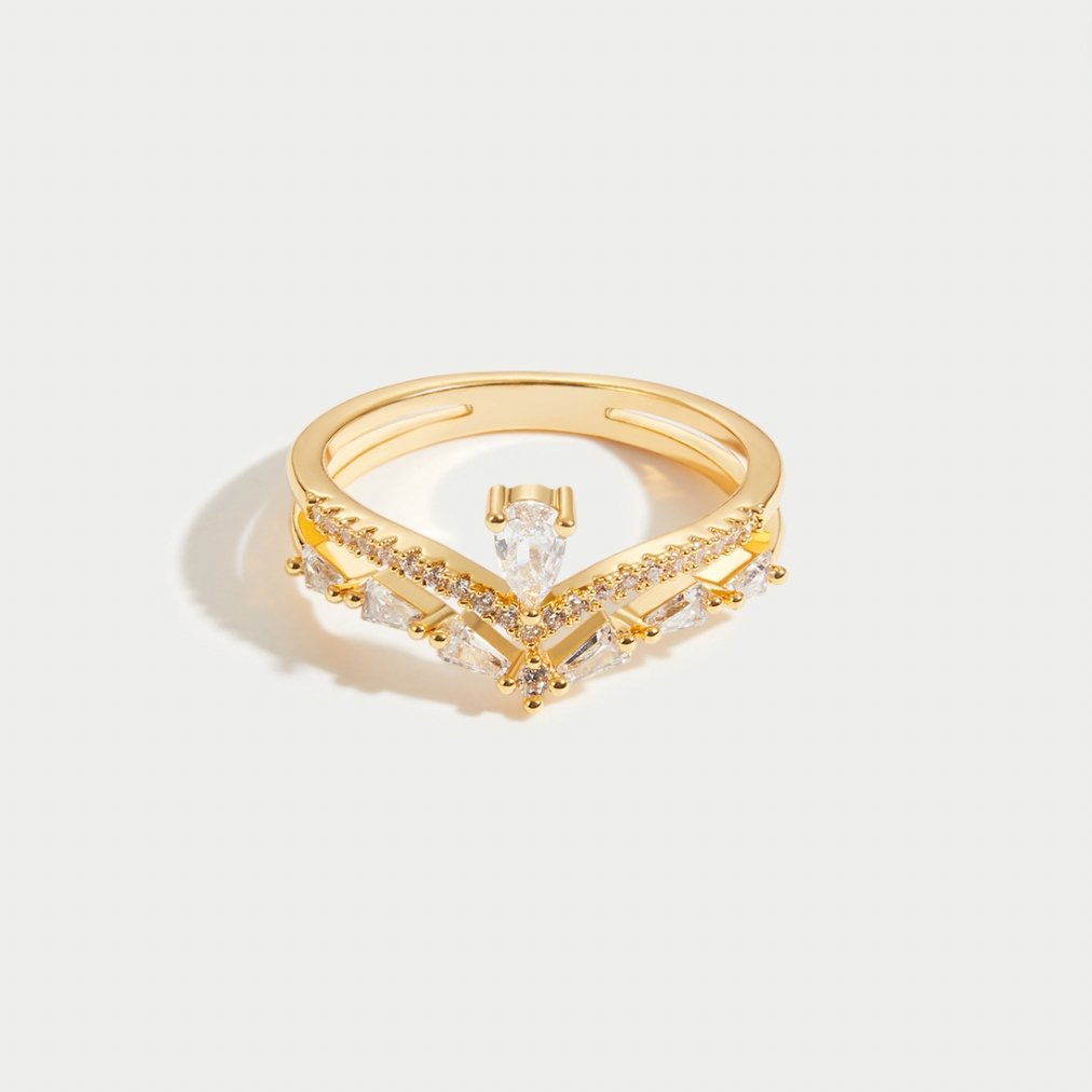 18k Gold-Plated Esmera Ring – ByFirenzzi