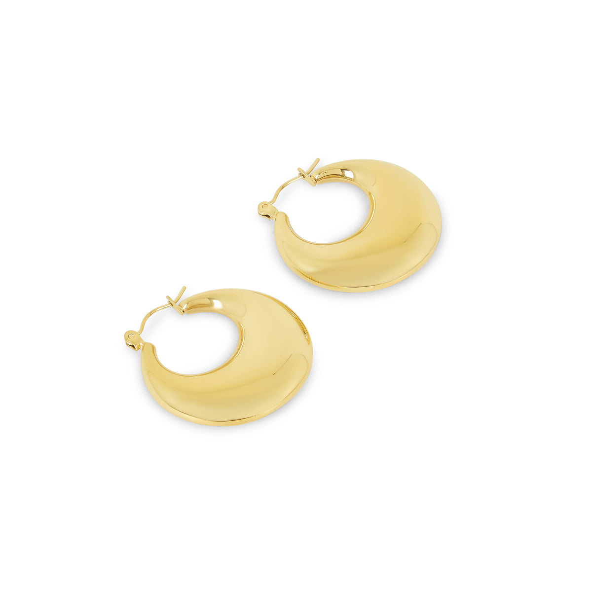 Brincos Argola Clara Banhado en Ouro 18k ByFirenzzi