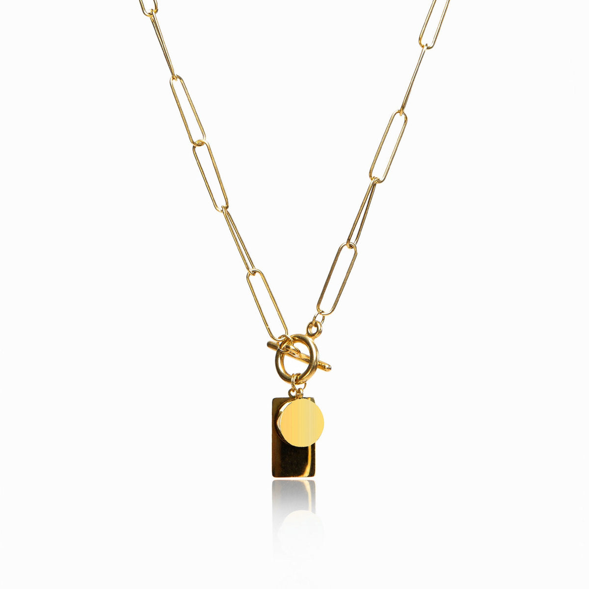 T-Bar 18k Gold-Plated Necklace – ByFirenzzi