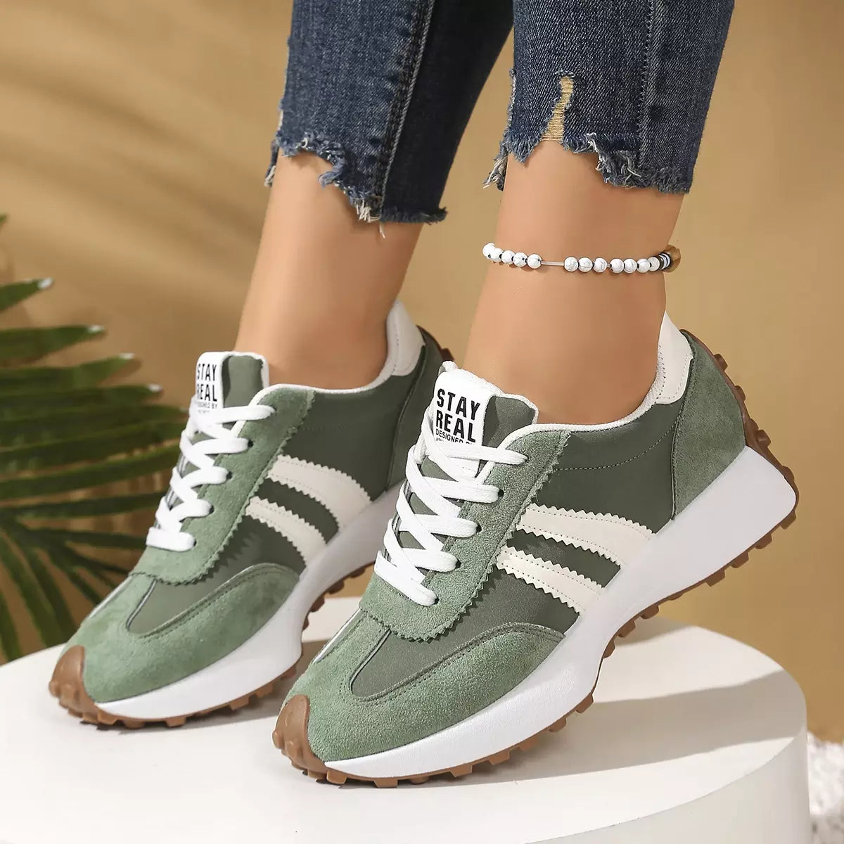 CloudLane Stripe Casual | Green