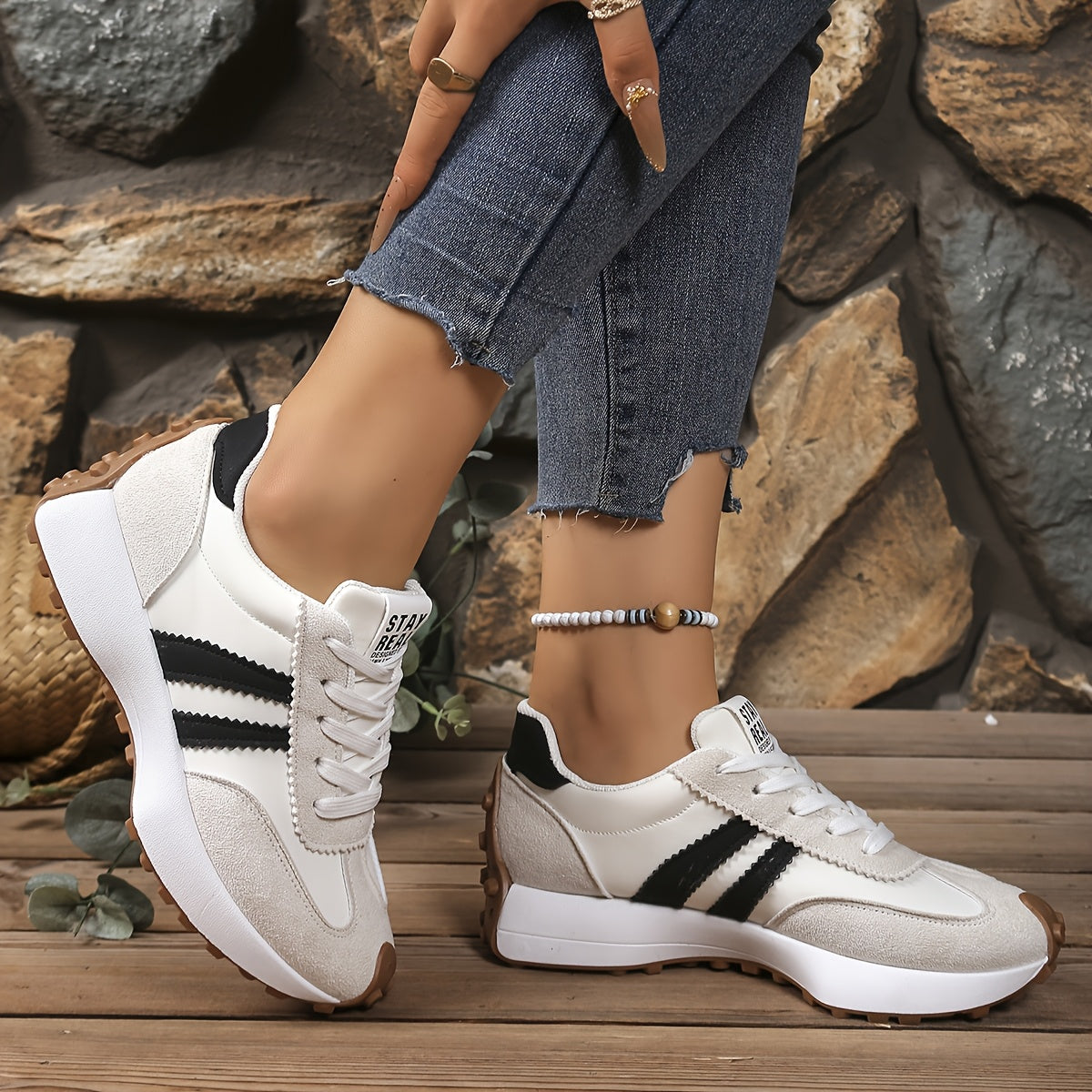 CloudLane Stripe Casual | White