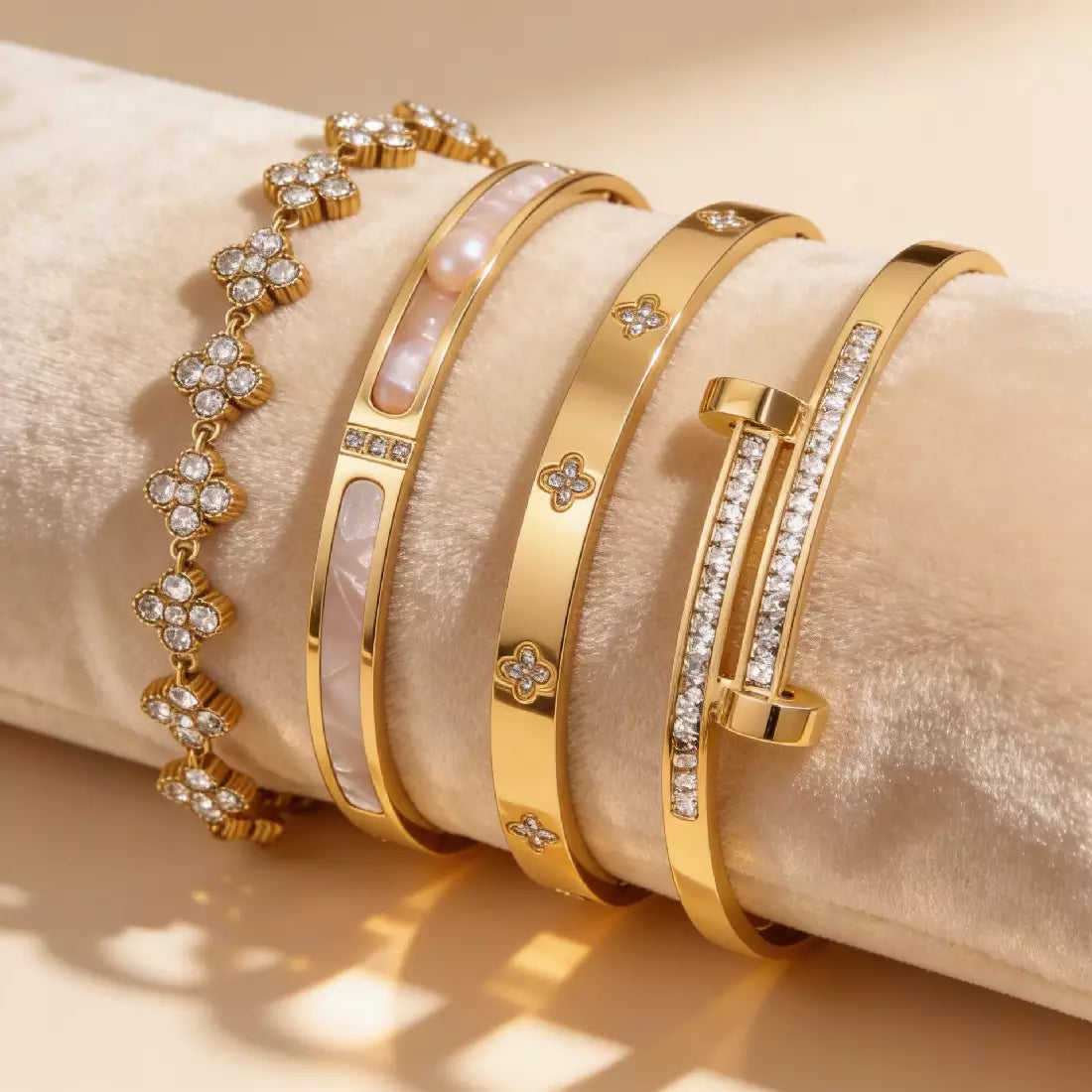4-Piece Stainless Steel Bracelet Gift Set