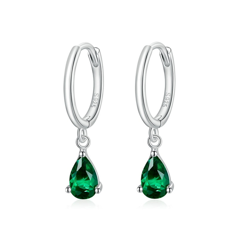 Brinco Argola com Pingente Zircônia Prata 925 - ByFirenzzi