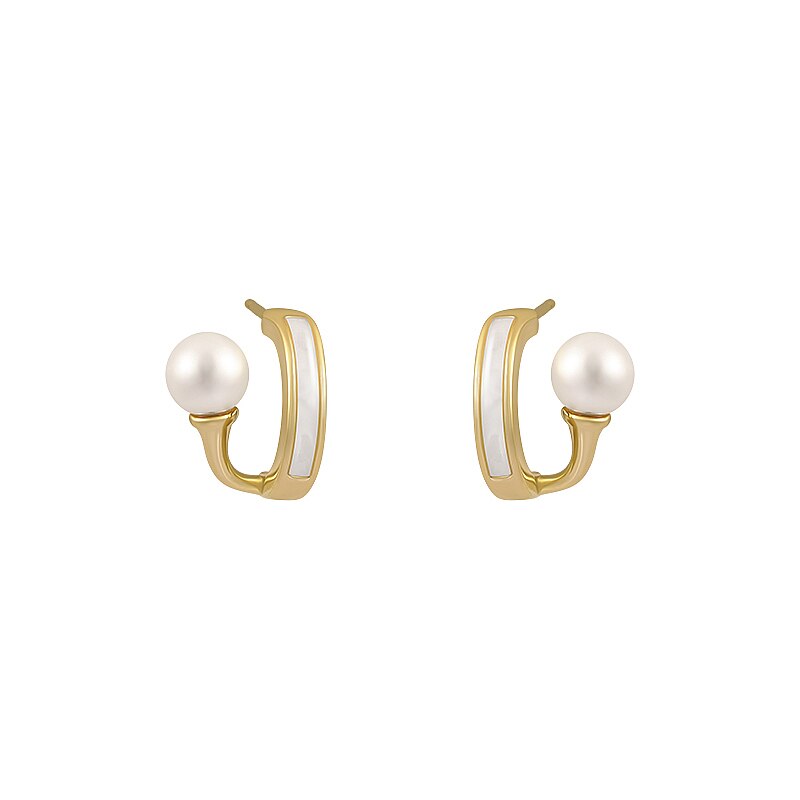 Brinco de Madrepérola Banhado a Ouro 18k - ByFirenzzi