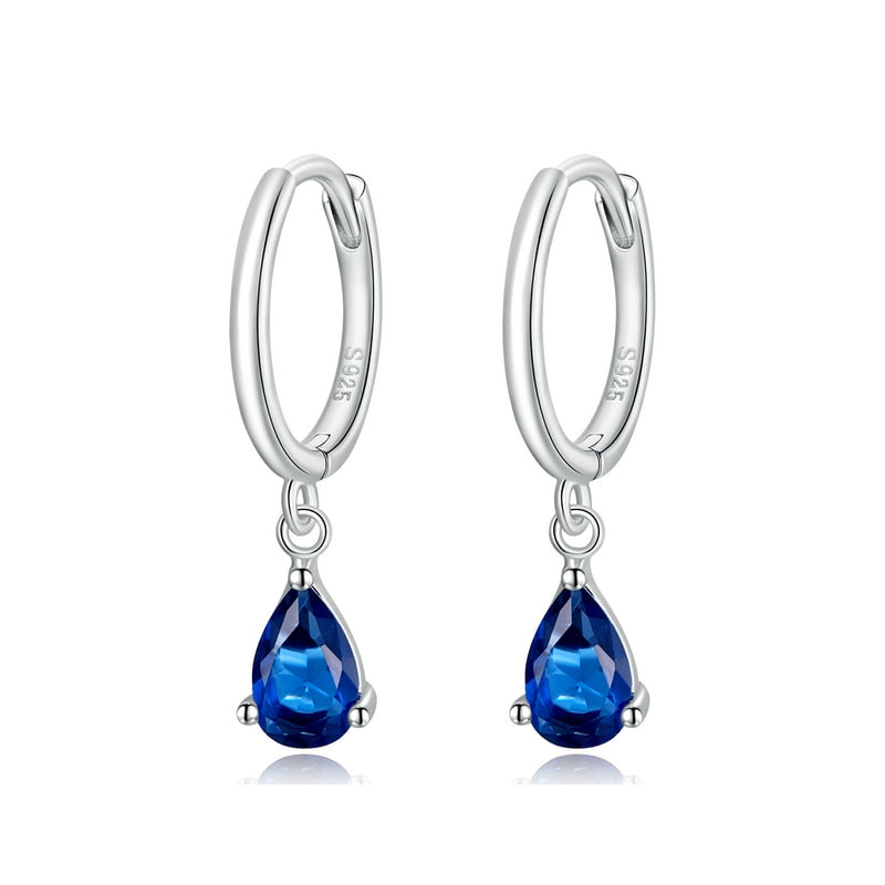 Brinco Argola com Pingente Zircônia Prata 925 - ByFirenzzi