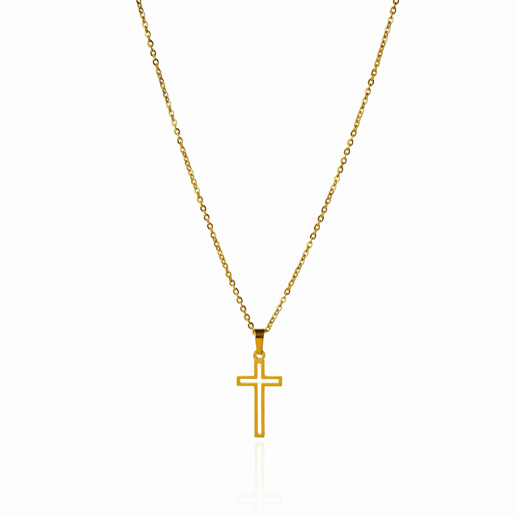 Colar Cruz Oca Banhado a Ouro 18k - ByFirenzzi