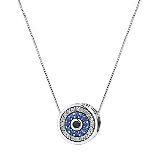 Colar Olho Grego Circulo Prata 925 - ByFirenzzi
