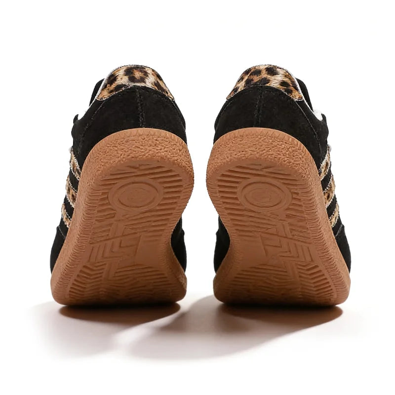 Retro Black Leopard Sneakers