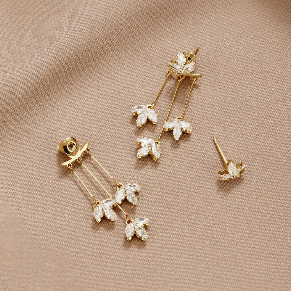Lotus Cascade Earrings – 18k Gold-Plated by ByFirenzzi
