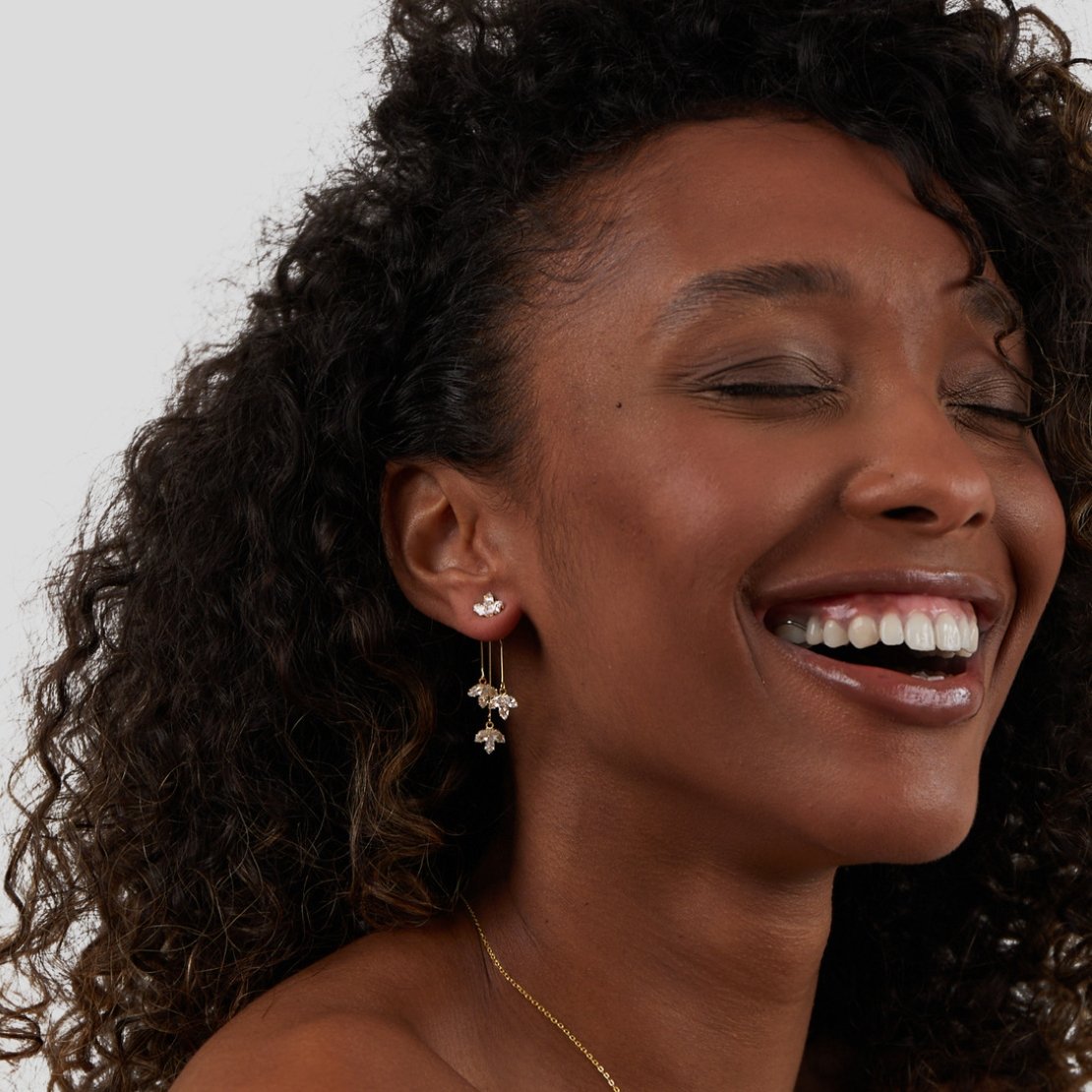 Lotus Cascade Earrings – 18k Gold-Plated by ByFirenzzi