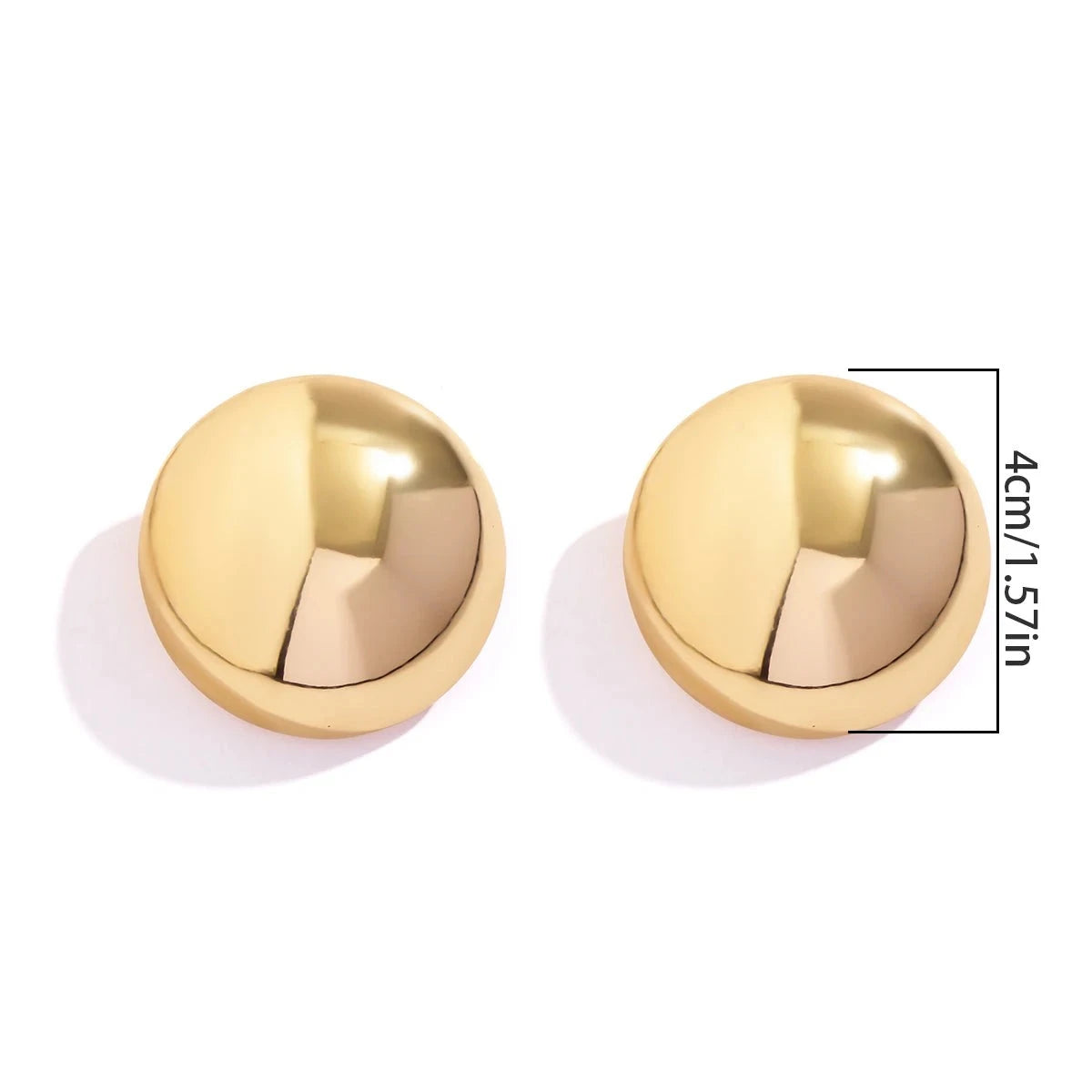 Brincos Studs de bola de ouro Gleaming - ByFirenzzi