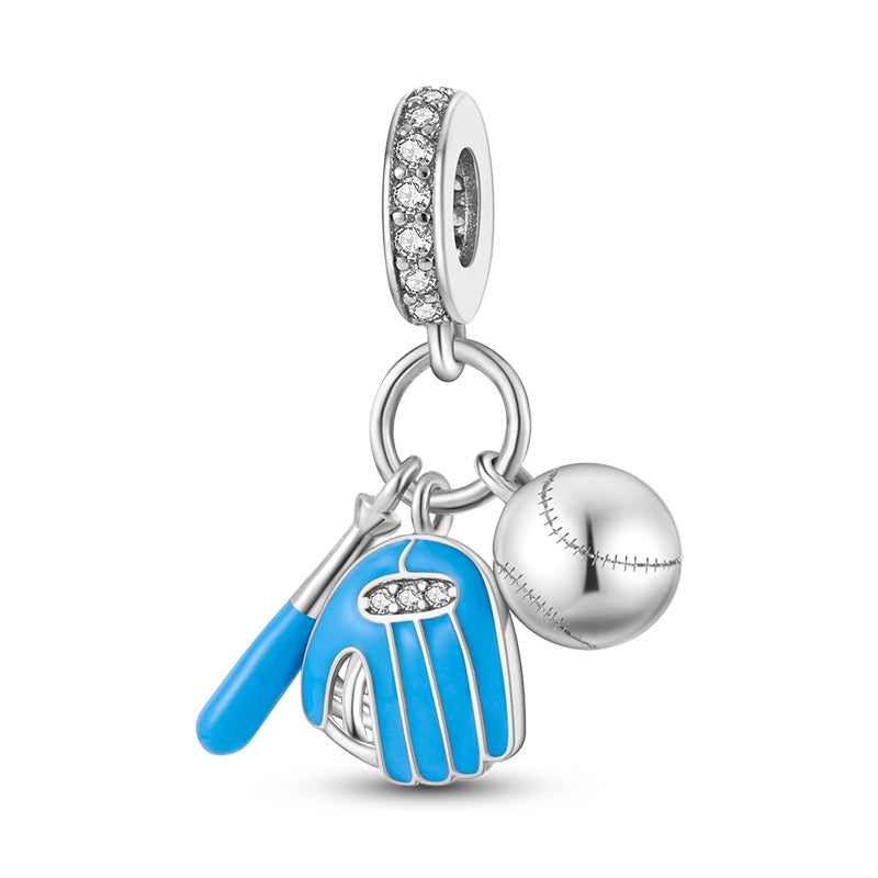 Berloque Love Baseball Prata 925 - ByFirenzzi