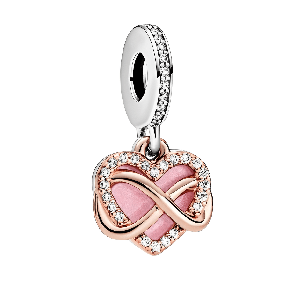 925 Sterling Silver Infinity Heart Charm – ByFirenzzi