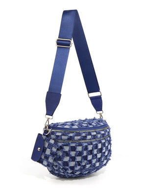 Checkered Crossbody Belt Bag for Women - Spacious Bum Bag for Moms & Daily Travel