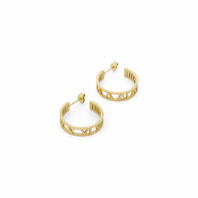 Brincos Argola Numerais Banhado a Ouro 18k - ByFirenzzi