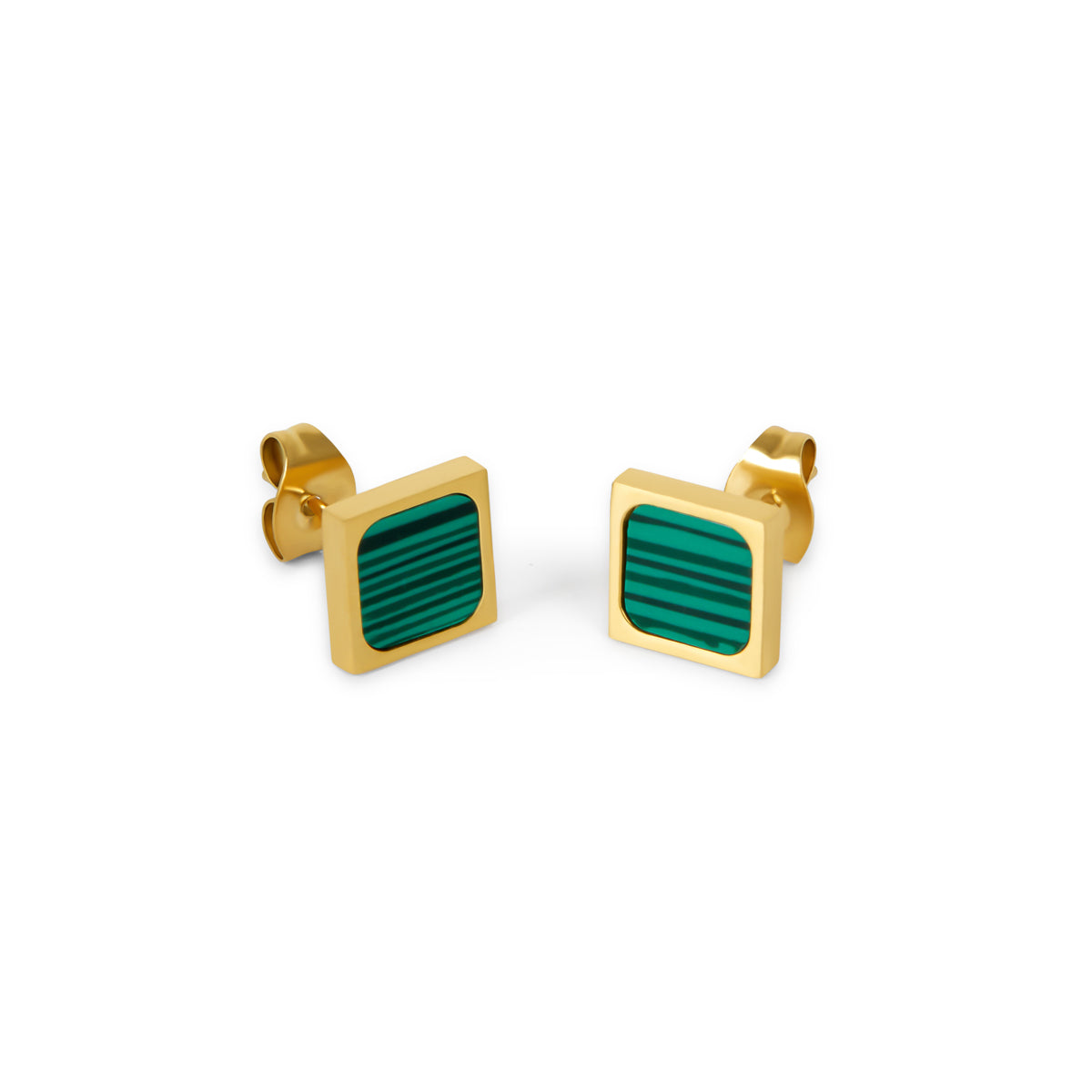 Brincos de Mármore Banhado a Ouro 18k - ByFirenzzi
