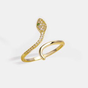 18k Gold-Plated Renewal Snake Ring – ByFirenzzi