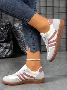 Camden Court Cream Grey Rose Sneakers