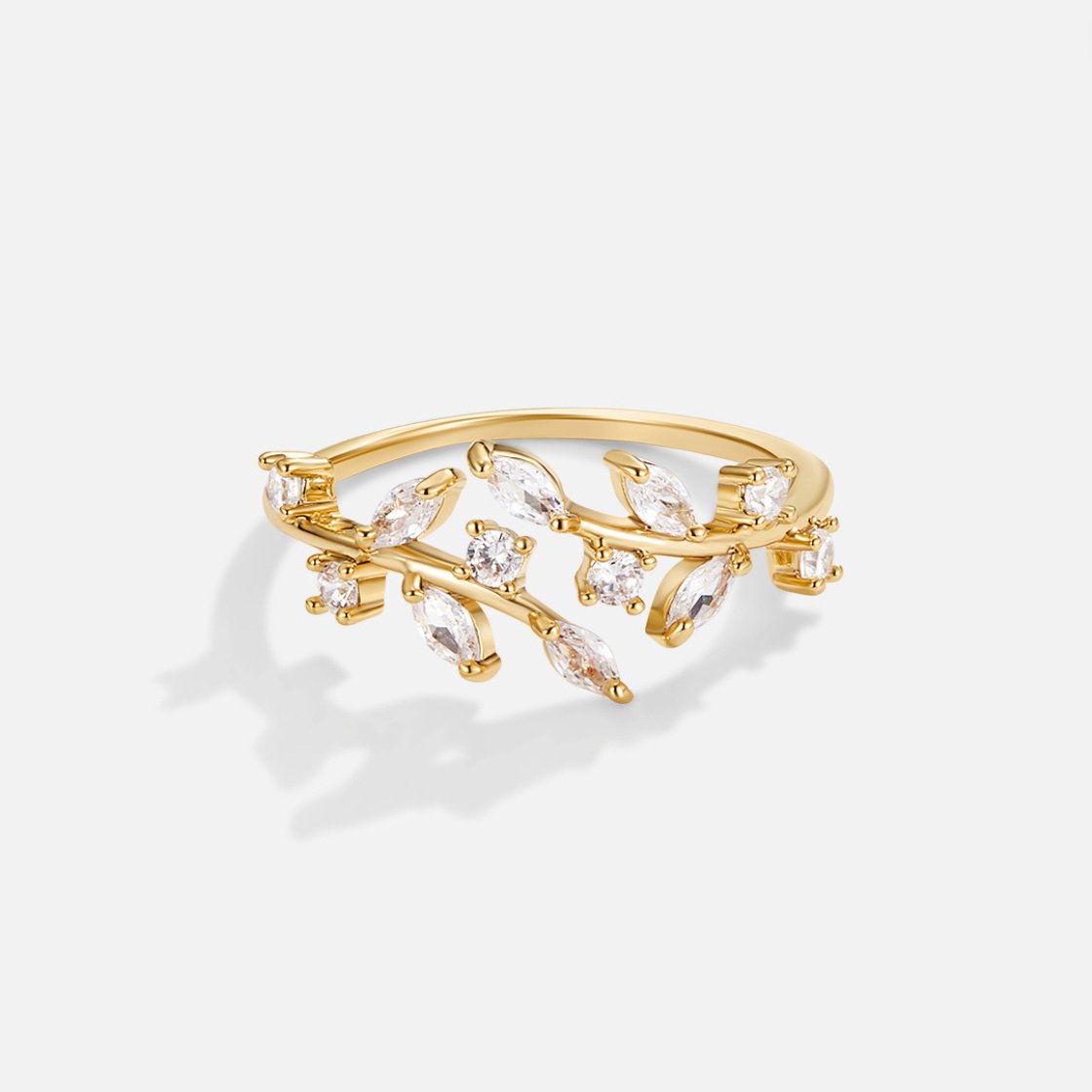 Anel Clarisse Banhado a ouro 18k