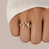 Anel Clarisse Banhado a ouro 18k