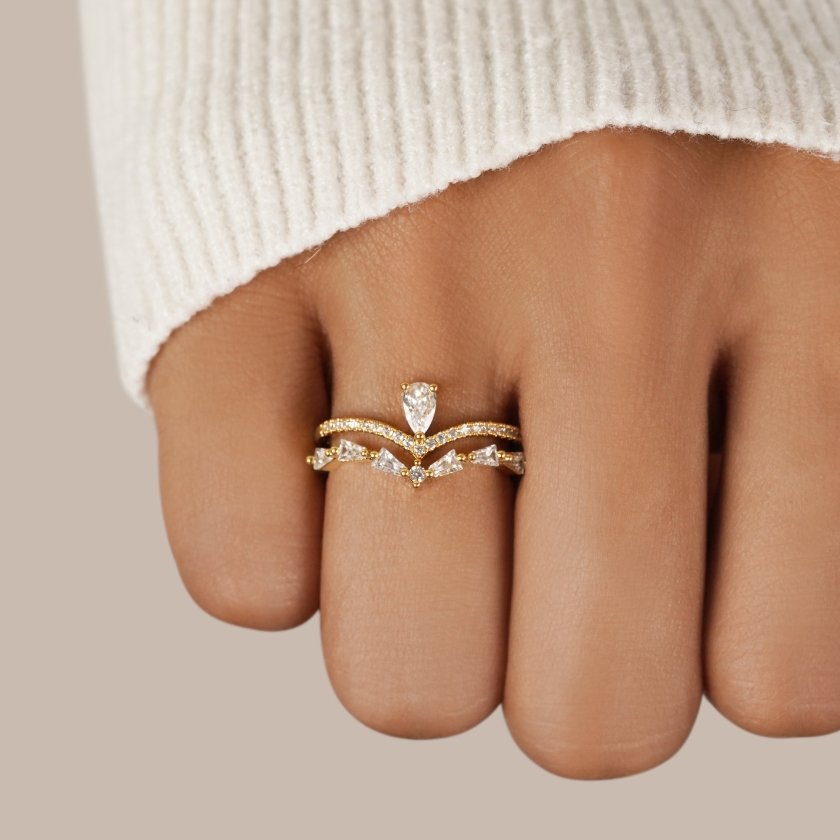 18k Gold-Plated Esmera Ring – ByFirenzzi