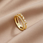 Anel Mia Banhado a ouro 18K