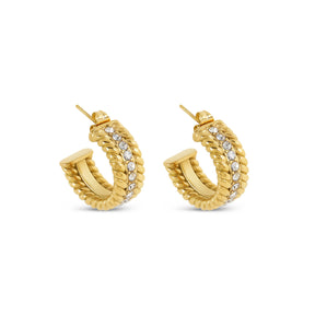 Brincos Argola Aurora Banhado a Ouro 18k - ByFirenzzi