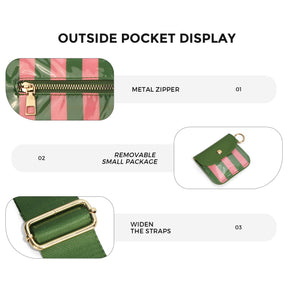 Checkered Crossbody Belt Bag for Women - Spacious Bum Bag for Moms & Daily Travel