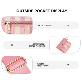 Checkered Crossbody Belt Bag for Women - Spacious Bum Bag for Moms & Daily Travel