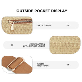 Checkered Crossbody Belt Bag for Women - Spacious Bum Bag for Moms & Daily Travel