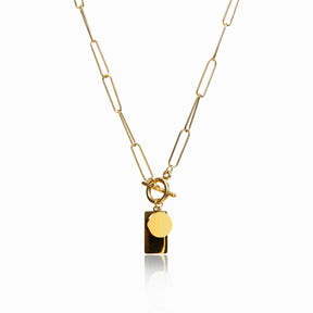 T-Bar 18k Gold-Plated Necklace – ByFirenzzi