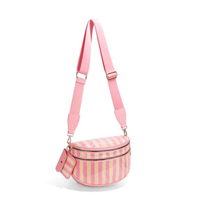 Checkered Crossbody Belt Bag for Women - Spacious Bum Bag for Moms & Daily Travel