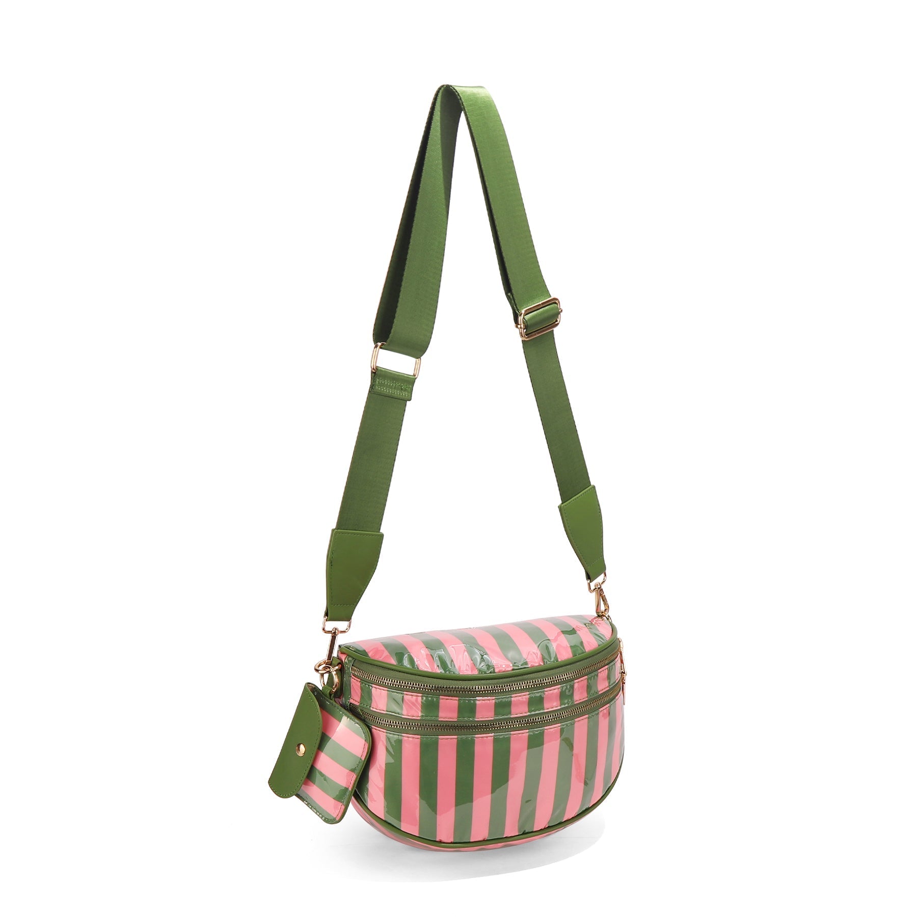 Checkered Crossbody Belt Bag for Women - Spacious Bum Bag for Moms & Daily Travel