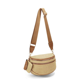Checkered Crossbody Belt Bag for Women - Spacious Bum Bag for Moms & Daily Travel