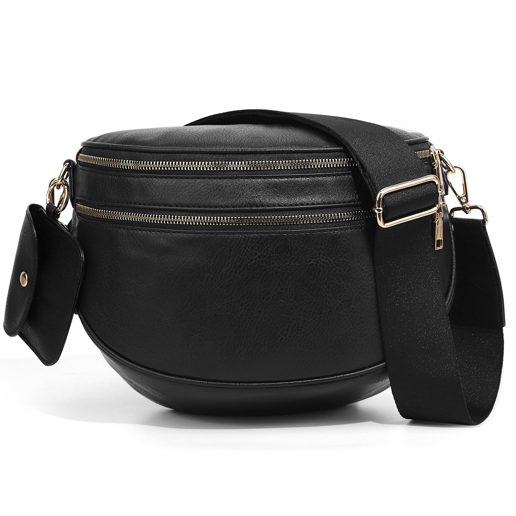 Checkered Crossbody Belt Bag for Women - Spacious Bum Bag for Moms & Daily Travel