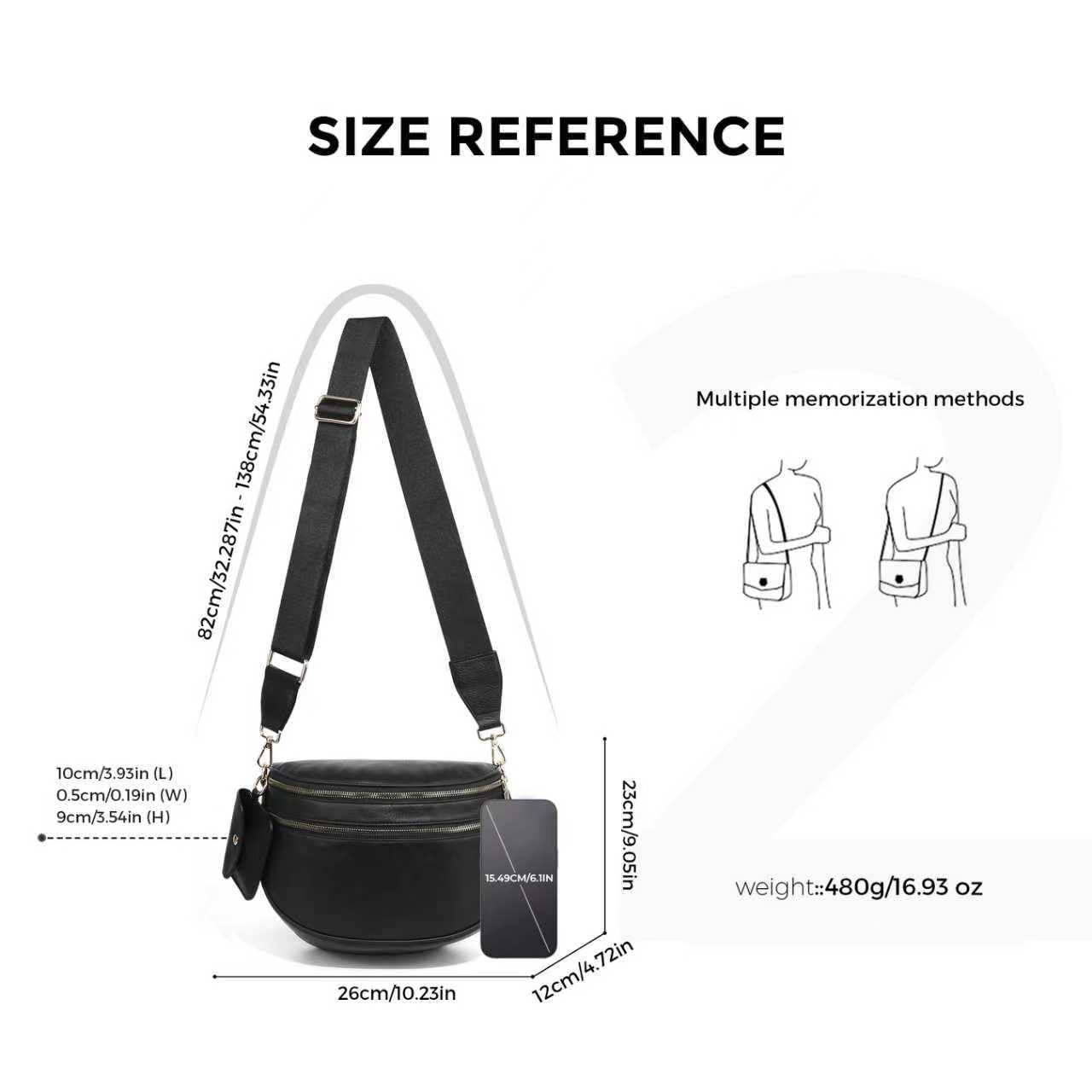 Checkered Crossbody Belt Bag for Women - Spacious Bum Bag for Moms & Daily Travel