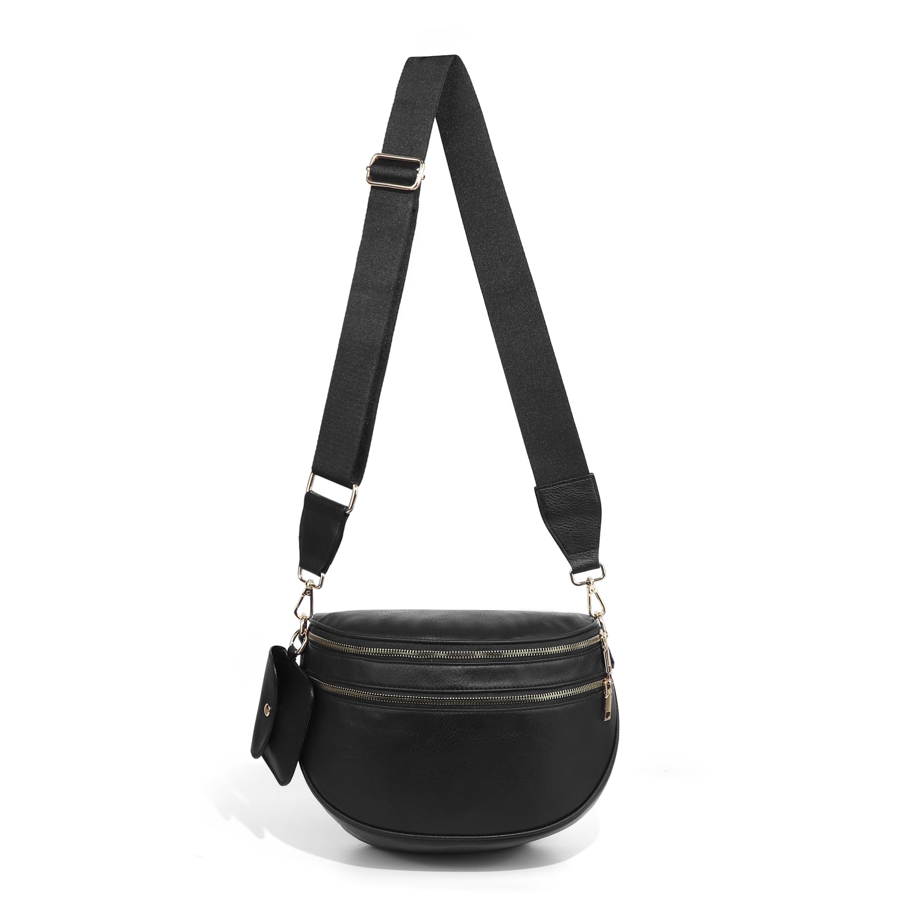 Checkered Crossbody Belt Bag for Women - Spacious Bum Bag for Moms & Daily Travel