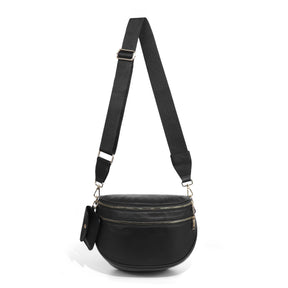 Checkered Crossbody Belt Bag for Women - Spacious Bum Bag for Moms & Daily Travel