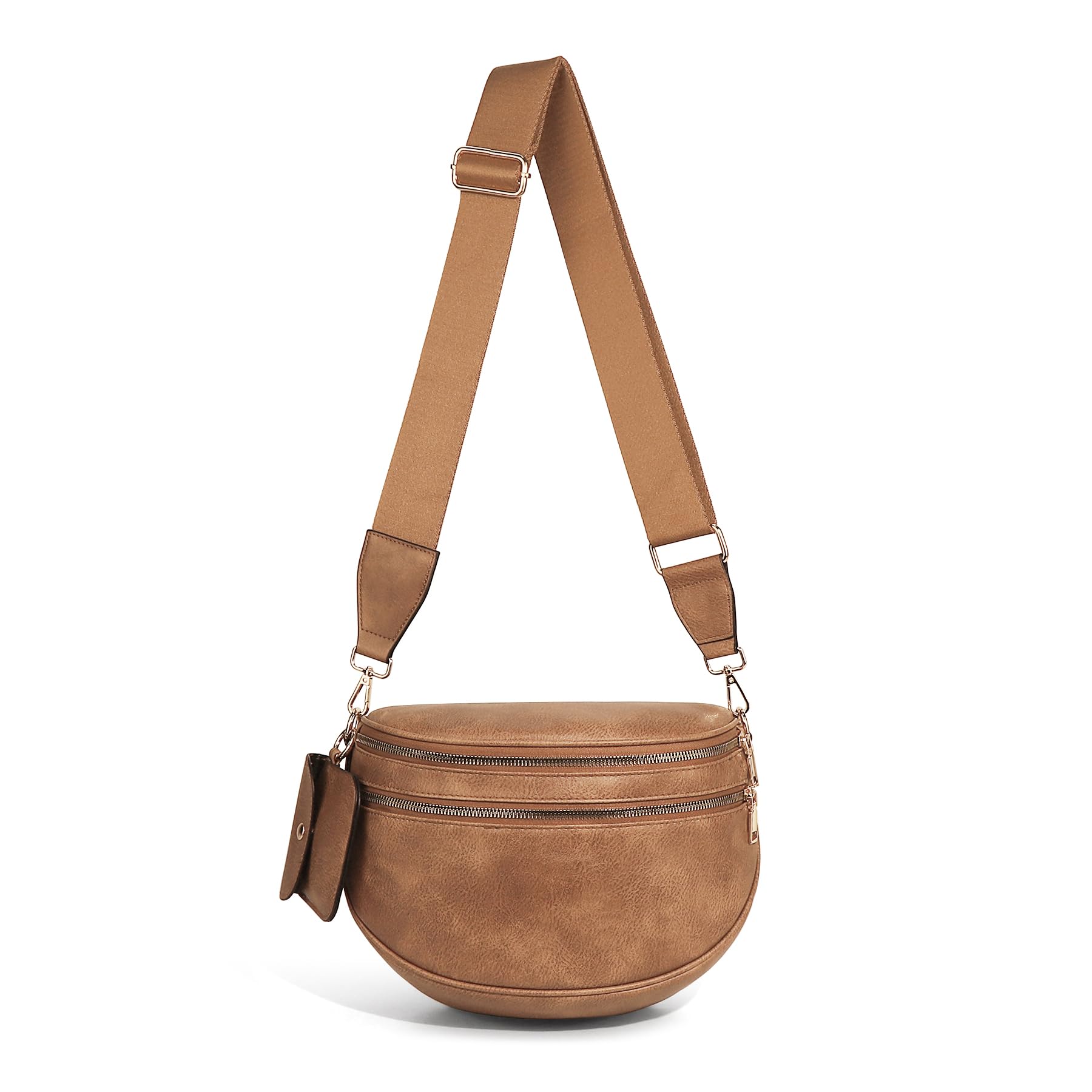 Checkered Crossbody Belt Bag for Women - Spacious Bum Bag for Moms & Daily Travel