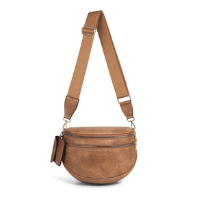 Checkered Crossbody Belt Bag for Women - Spacious Bum Bag for Moms & Daily Travel