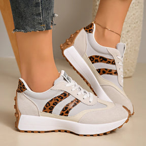 CloudLane Stripe Casual | Leopard Off-White
