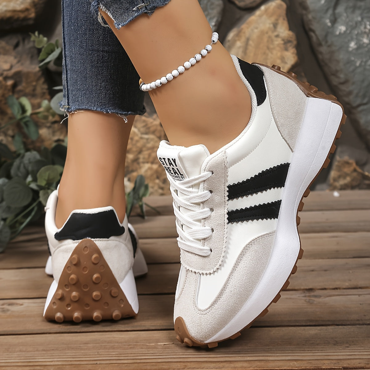 CloudLane Stripe Casual | White
