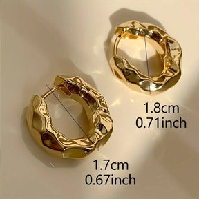 Fiorella Pleated Hoops - By Firenzzi