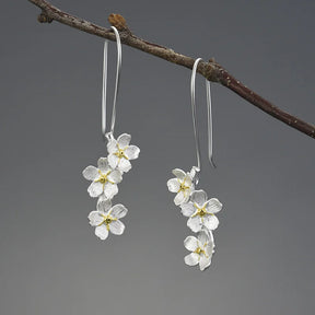 Lotus Flower Earrings in 925 Sterling Silver – ByFirenzzi