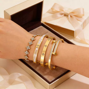 4-Piece Stainless Steel Bracelet Gift Set