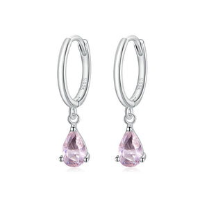 Brinco Argola com Pingente Zircônia Prata 925 - ByFirenzzi