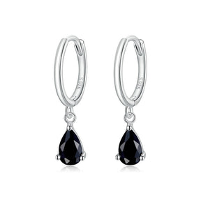 Brinco Argola com Pingente Zircônia Prata 925 - ByFirenzzi
